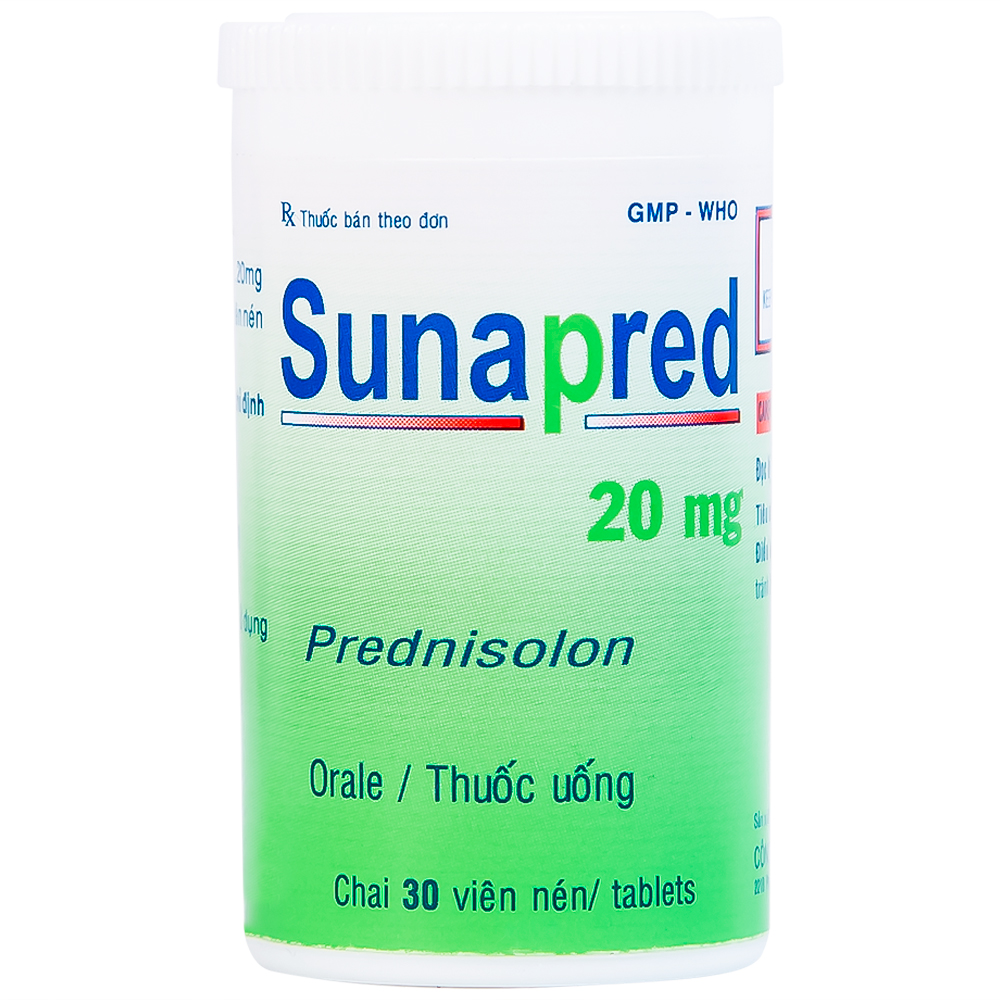 Thuốc Sunapred 20mg Donaipharm chống viêm, chống dị ứng (30 viên) 