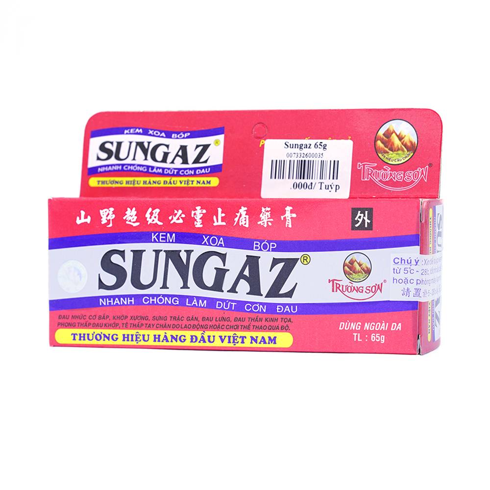 Kem xoa bóp Sungaz Trường Sơn điều trị phong thấp lâu năm (65g)