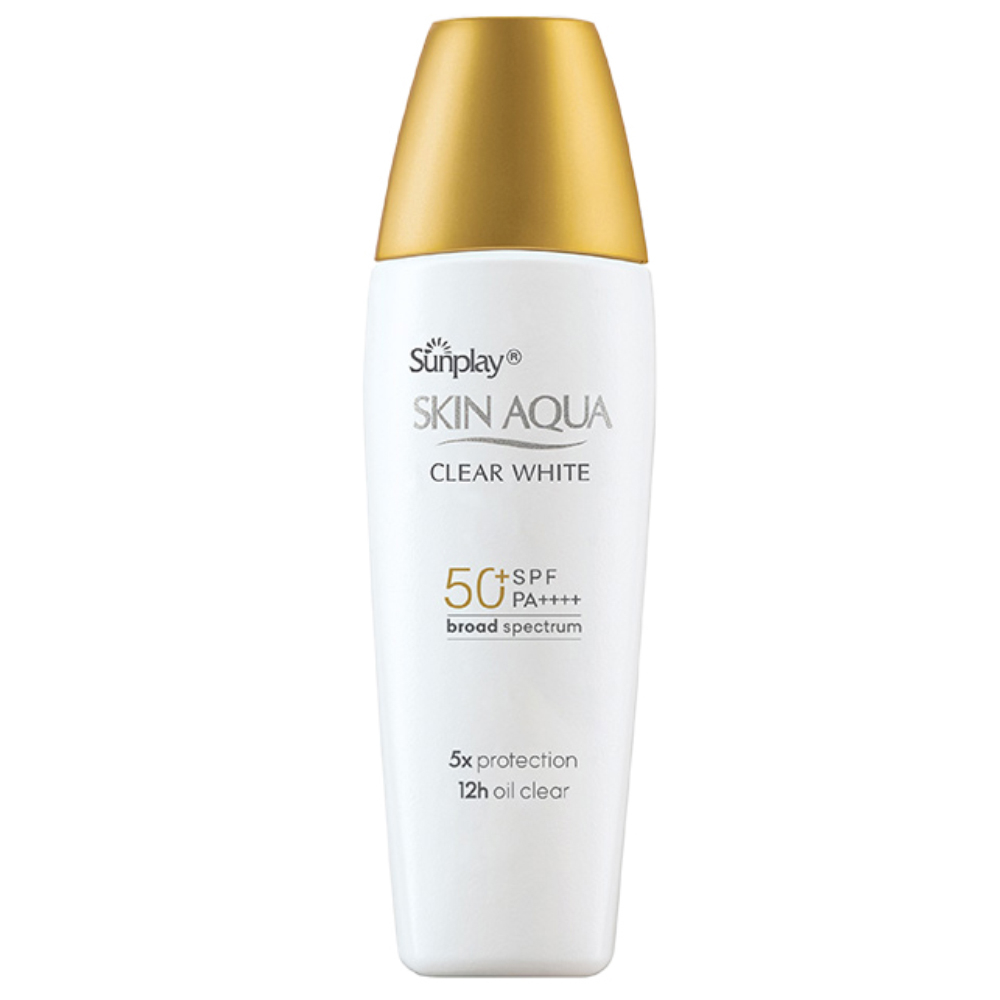 Sữa chống nắng Sunplay Skin Aqua SPF50+ Clear White dưỡng trắng da, mịn màng (25g)