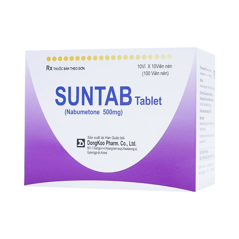 Thuốc Suntab Tablet DongKoo điều trị triệu chứng viêm xương khớp (10 vỉ x 10 viên)