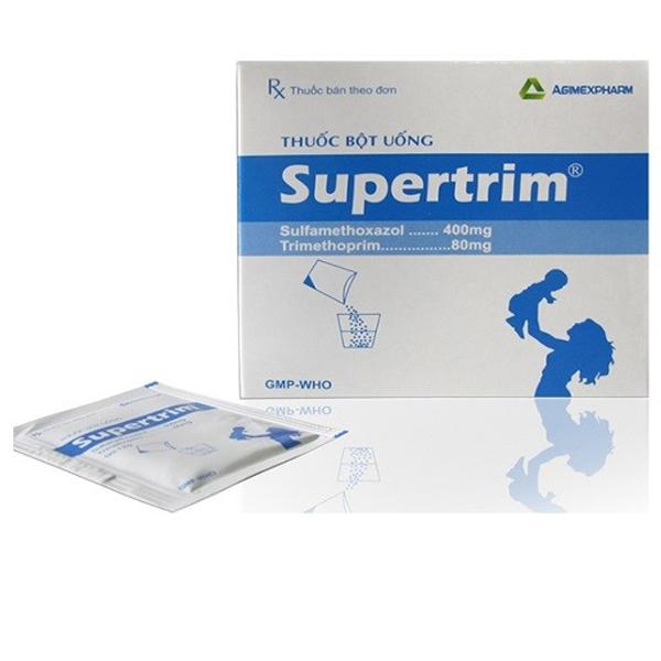 Thuốc bột uống Supertrim 1.6g Agimexpharm điều trị nhiễm khuẩn do các vi khuẩn nhạy cảm (30 gói)