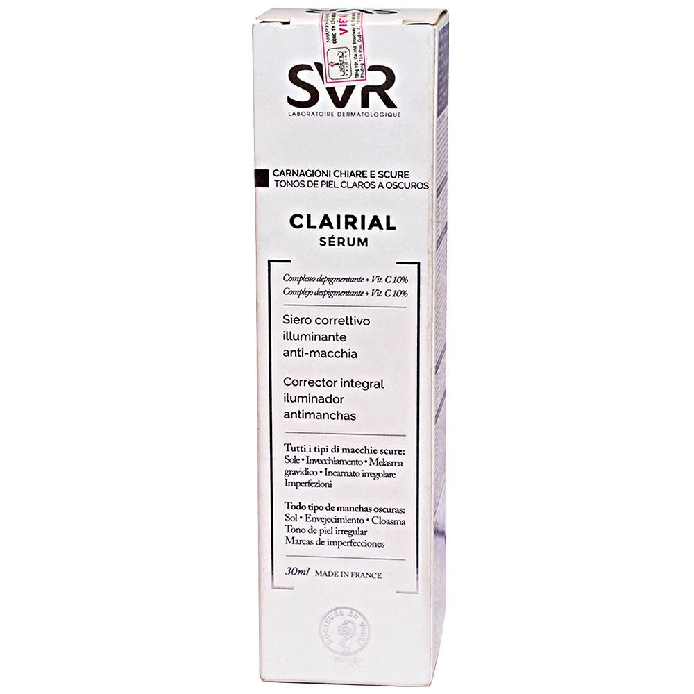 Tinh chất SVR Clairial Serum làm mờ các vết sạm, nám và đốm nâu trên bề mặt da (30ml)