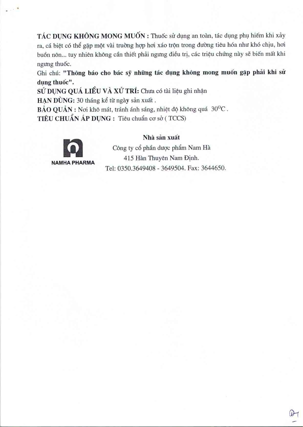 Thuốc Sylhepgan Nam Hà điều trị tăng amoniac huyết (12 vỉ x 5 viên)