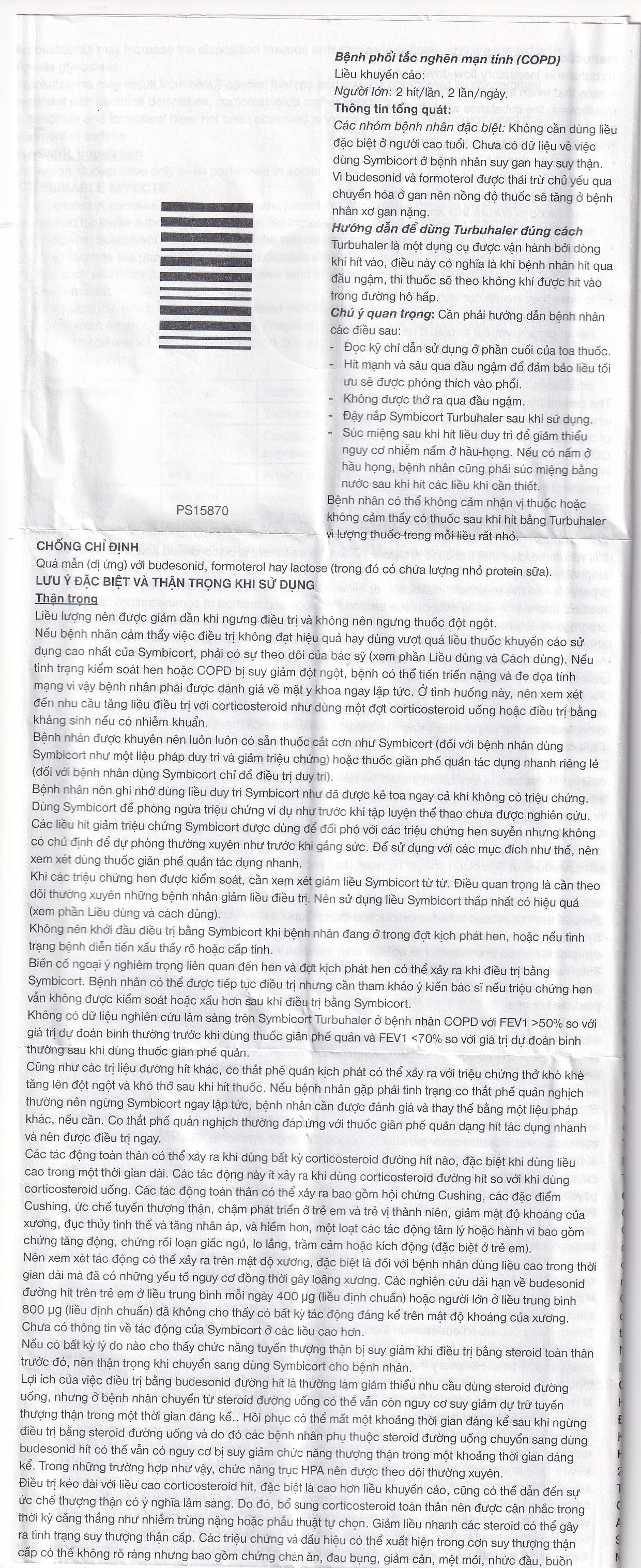 Thuốc bột để hít Symbicort AstraZeneca điều trị hen suyễn (60 liều)