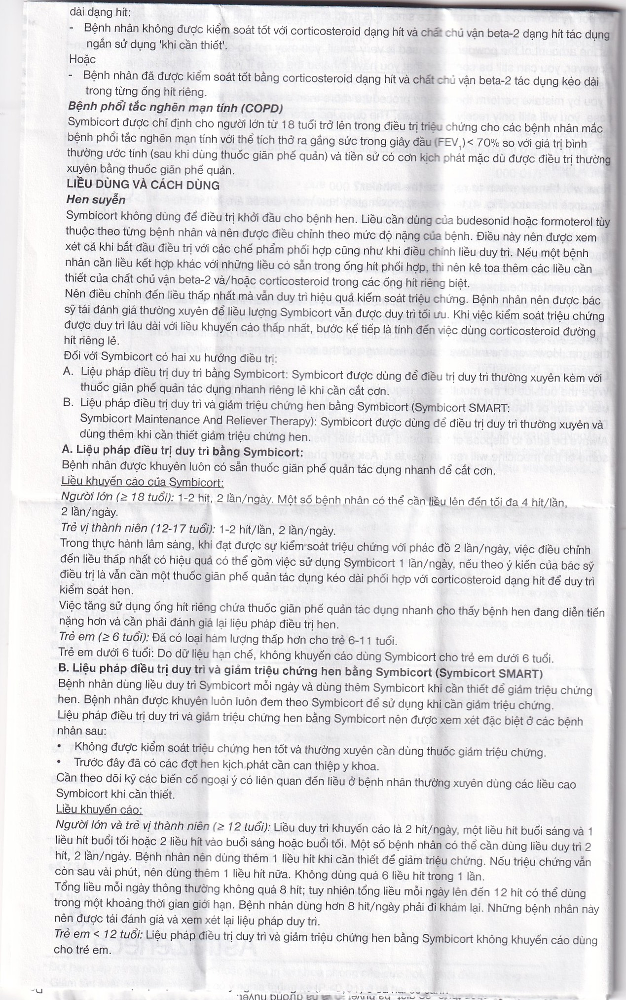 Thuốc bột để hít Symbicort AstraZeneca điều trị hen suyễn (60 liều)