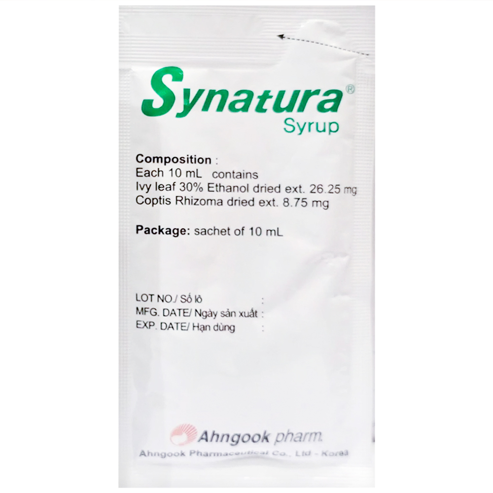 Siro Synatura Ahngook điều trị điều trị nhiễm khuẩn hô hấp, viêm phế quản (78 gói)