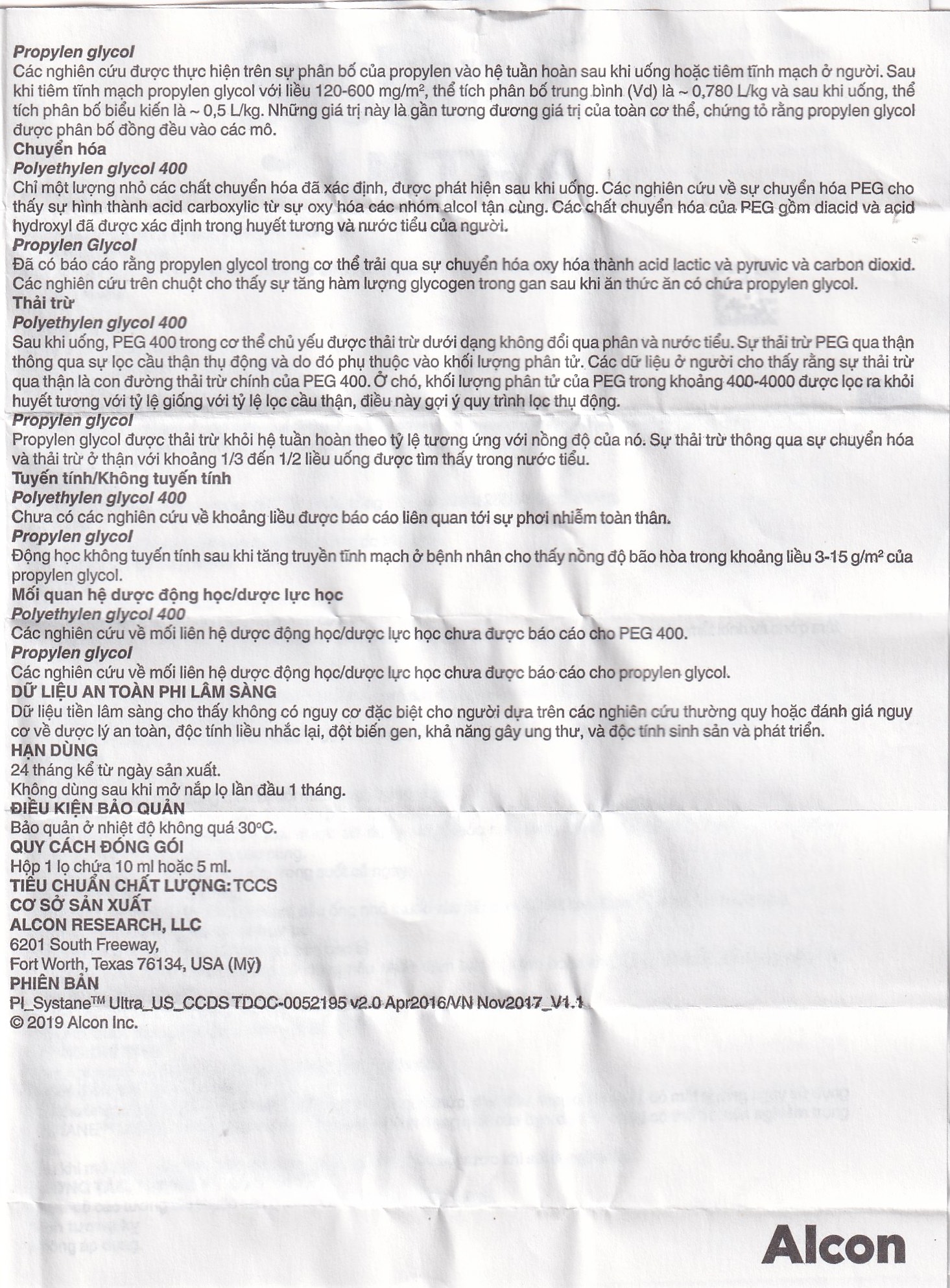 Thuốc nhỏ mắt Systane Ultra Alcon giảm các chứng rát và kích ứng do khô mắt (5ml)