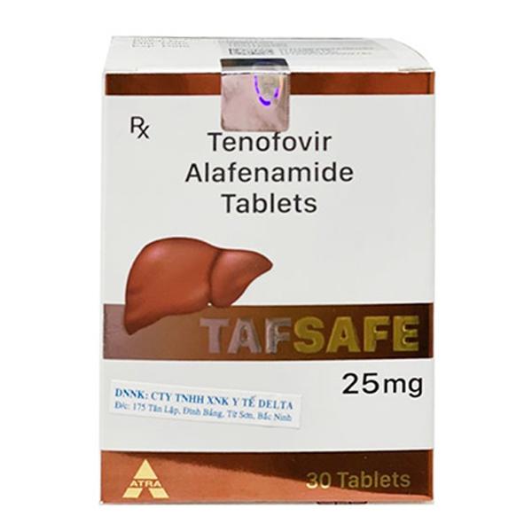 Thuốc Tafsafe 25mg Atra điều trị viêm gan B mạn tính (30 viên)