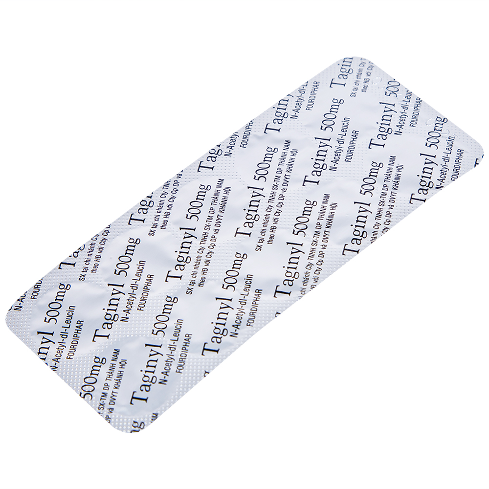 Thuốc Taginyl 500mg Thành Nam điều trị triệu chứng cơn chóng mặt (2 vỉ x 10 viên)
