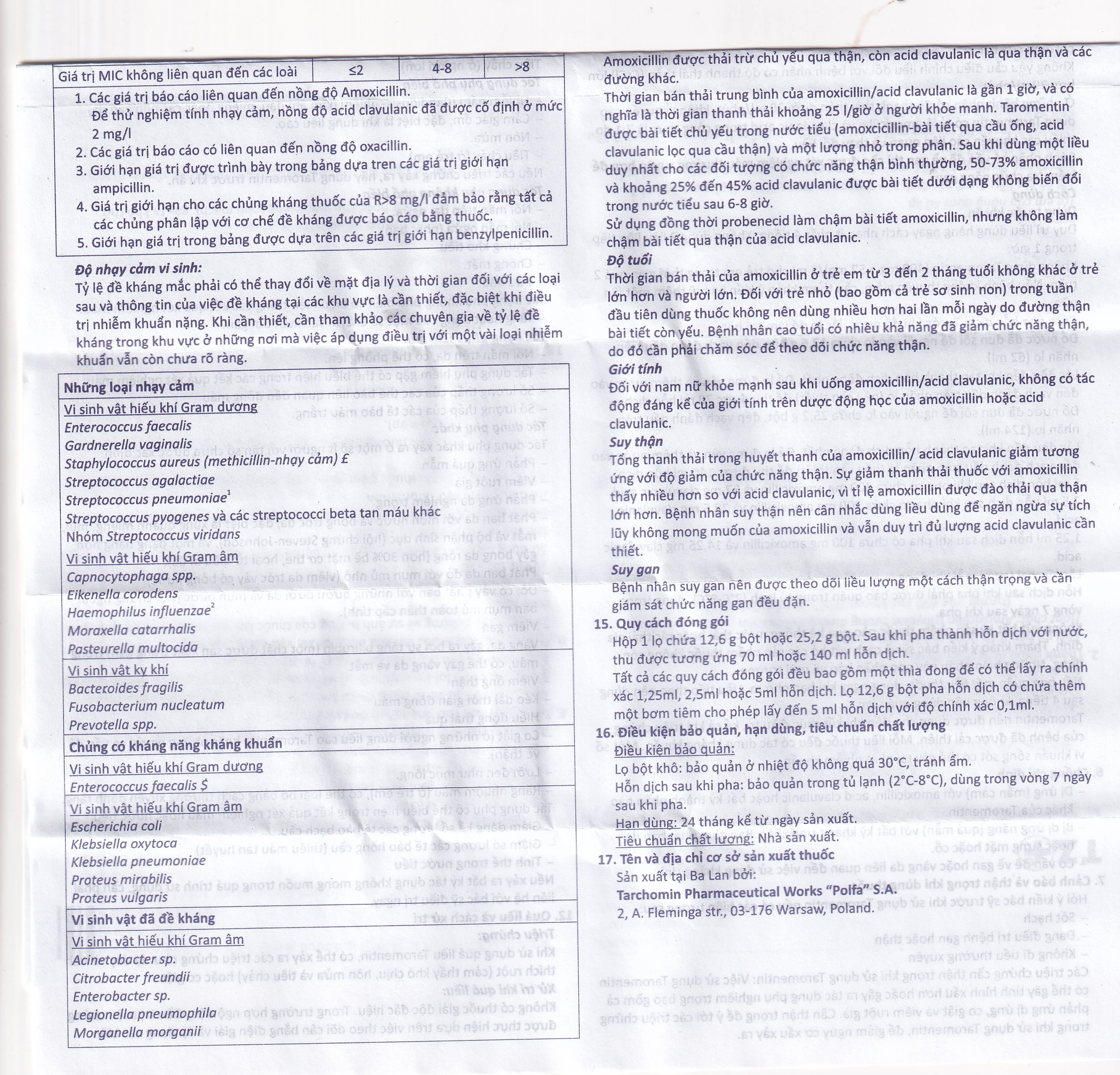 Bột hỗn dịch uống Taromentin 457mg/5ml điều trị nhiễm trùng viêm xoang, tai giữa, đường hô hấp (12.6g)