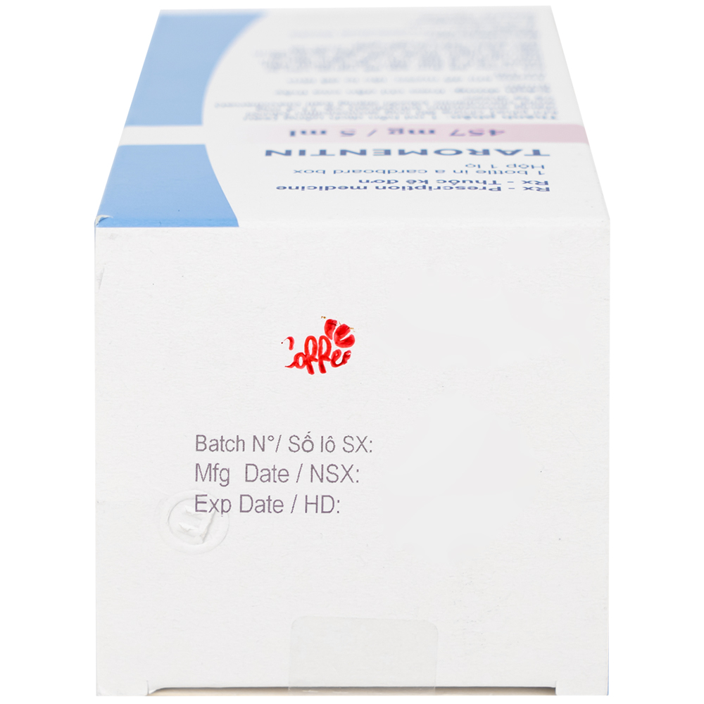 Bột hỗn dịch uống Taromentin 457mg/5ml điều trị nhiễm trùng viêm xoang, tai giữa, đường hô hấp (12.6g)