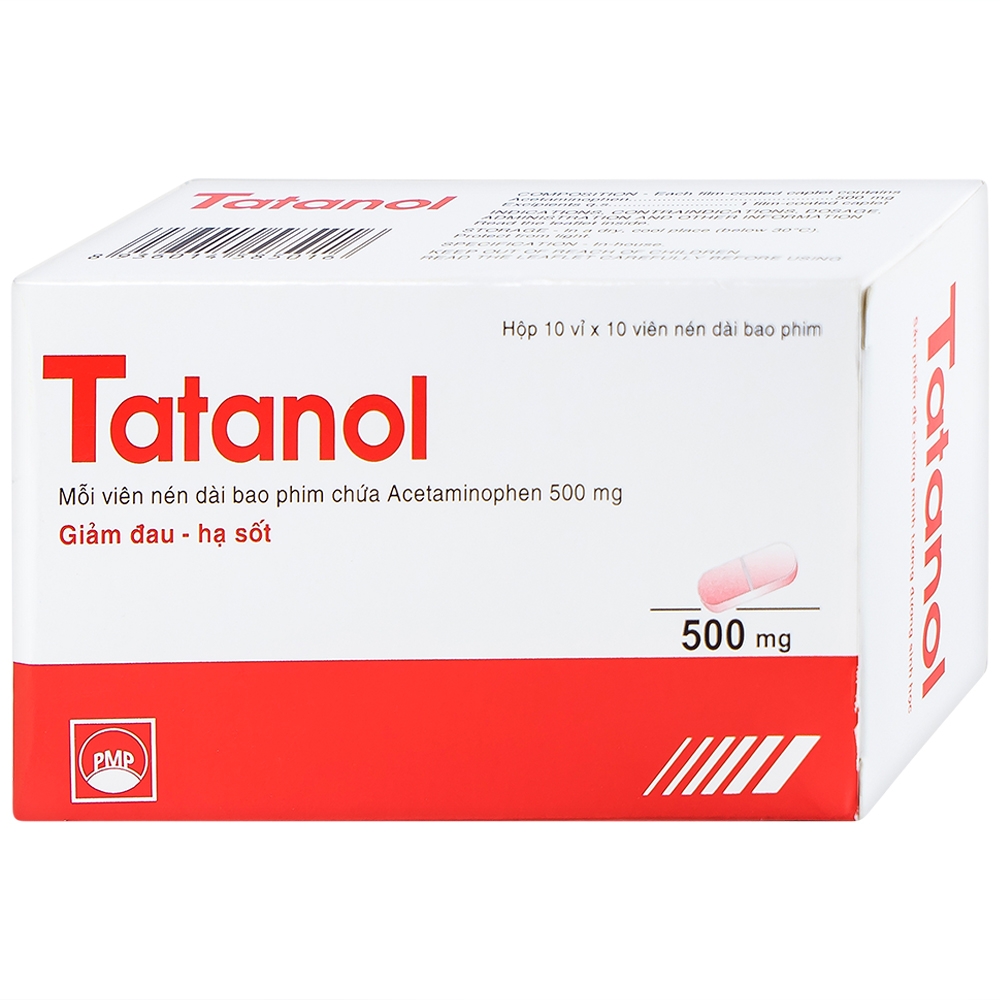 Thuốc Tatanol giảm đau, hạ sốt (10 vỉ x 10 viên)