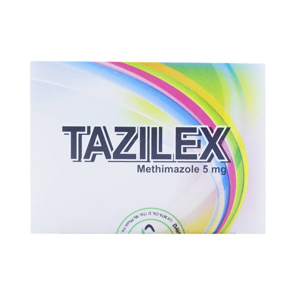 Thuốc Tazilex Davipharm điều trị trước khi phẫu thuật tuyến giáp (10 vỉ x 10 viên) 