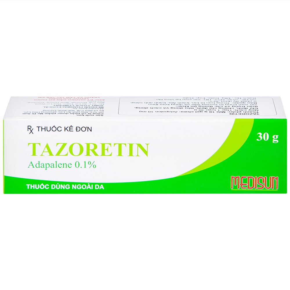 Gel bôi ngoài da Tazoretin điều trị mụn trứng cá vừa và nhẹ (30g) 