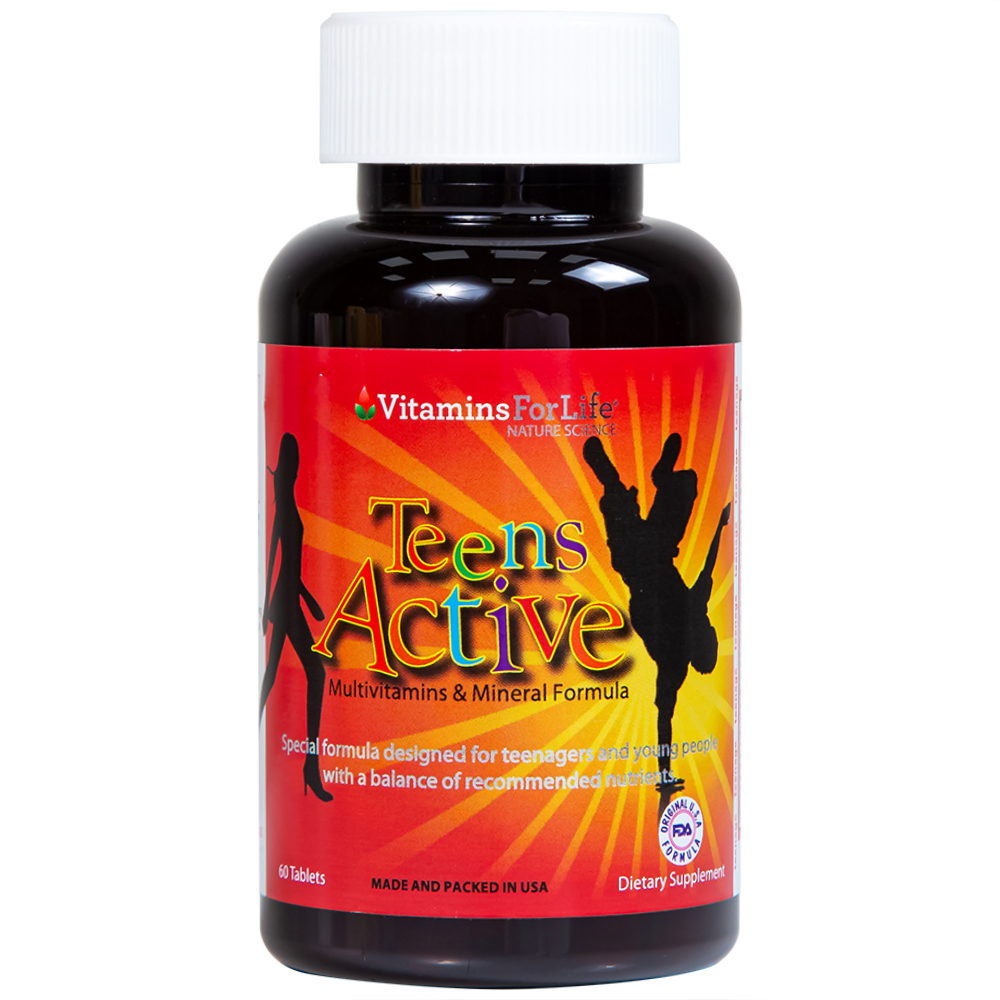 Viên uống bổ sung vitamin và khoáng chất cho thanh thiếu niên Teens Active Vitamins For Life (60 viên)