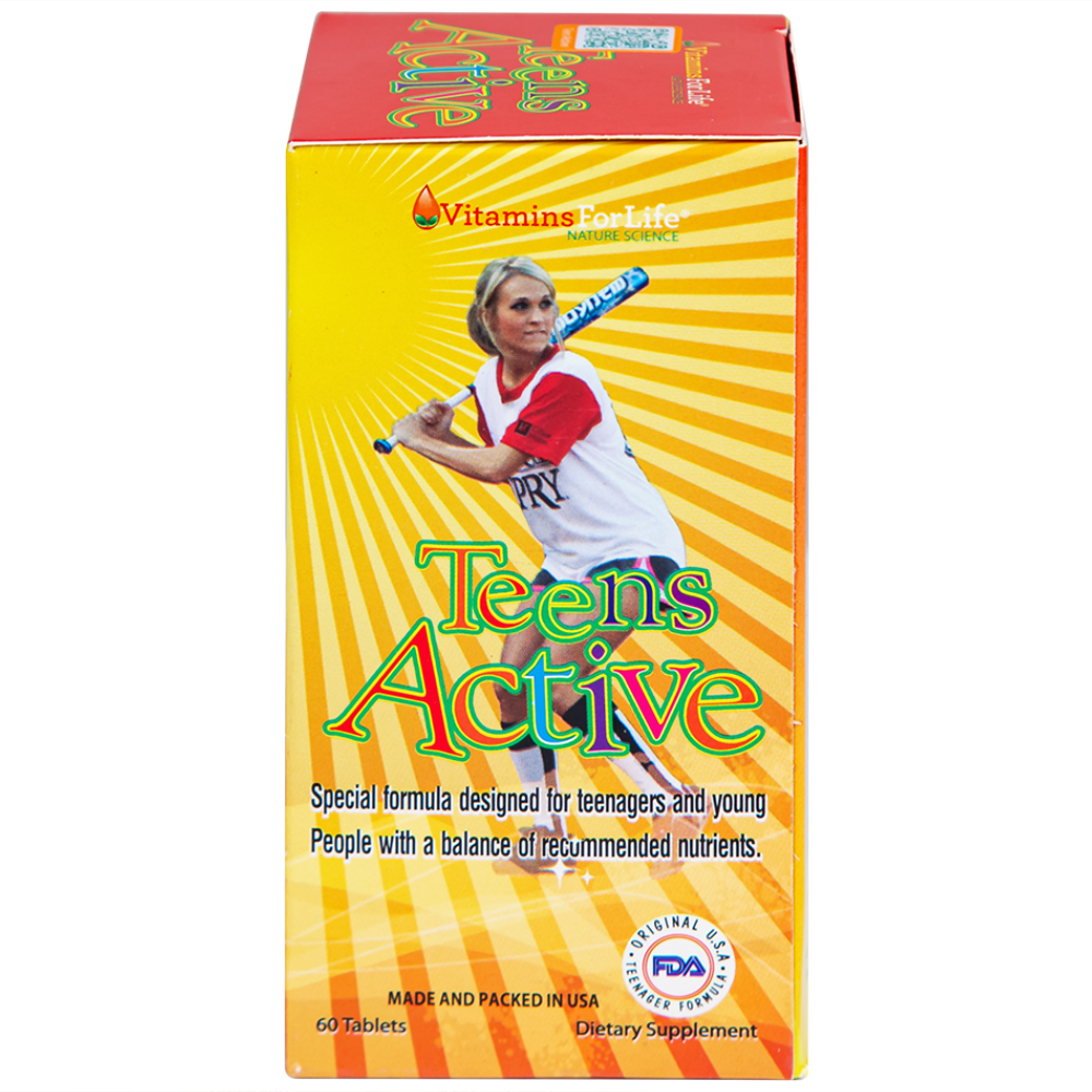 Viên uống bổ sung vitamin và khoáng chất cho thanh thiếu niên Teens Active Vitamins For Life (60 viên)