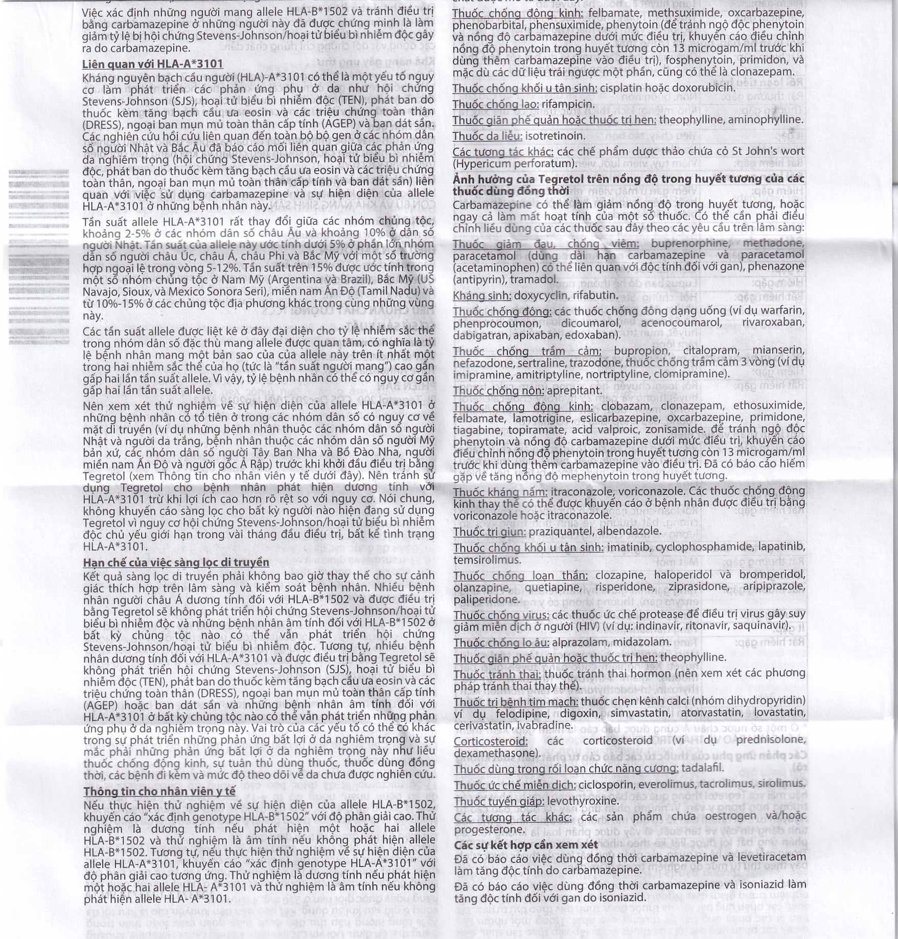 Thuốc Tegretol 200 Novartis điều trị bệnh động kinh (5 vỉ x 10 viên)