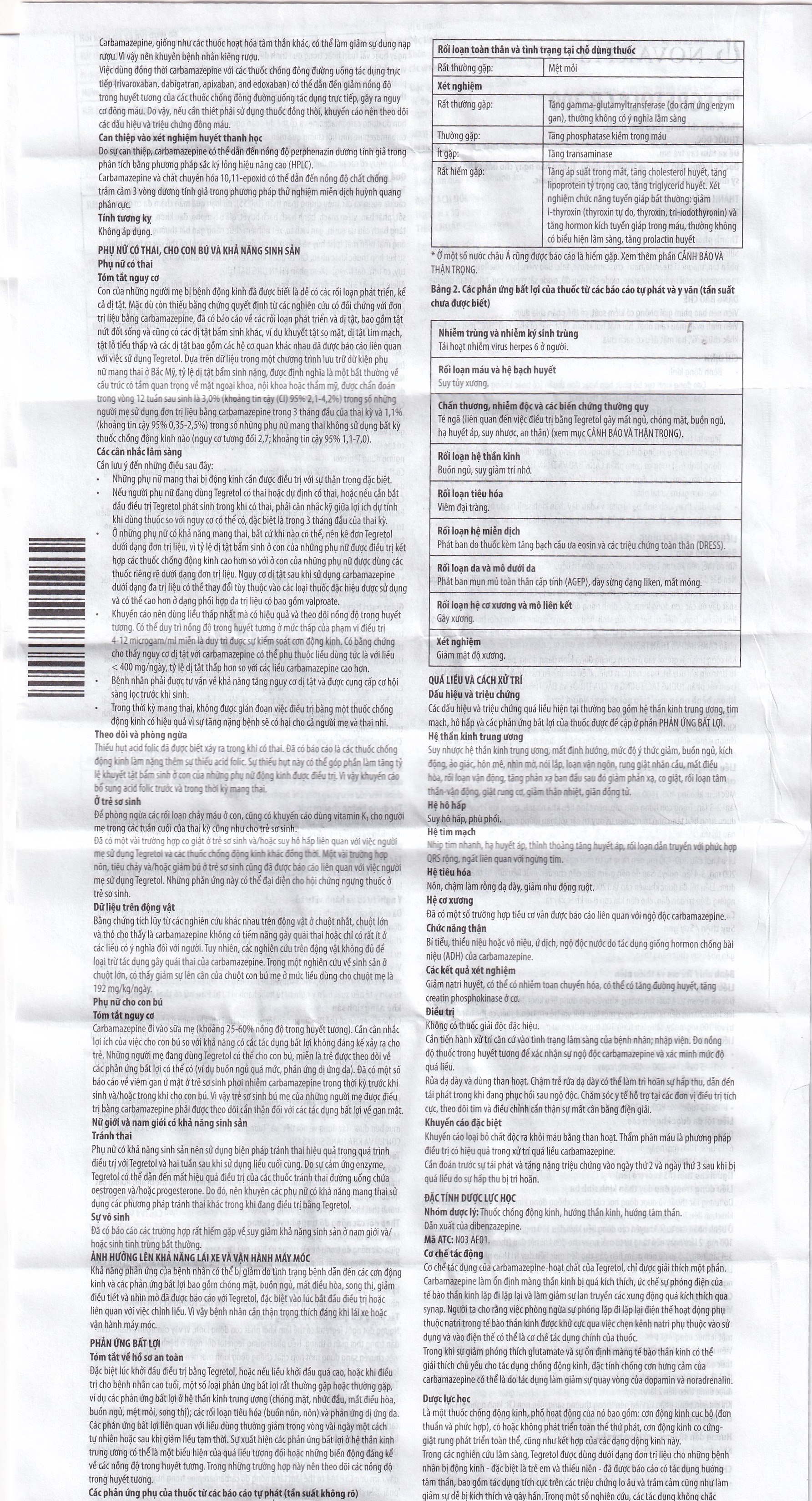 Thuốc Tegretol CR 200 điều trị bệnh động kinh (5 vỉ x 10 viên)