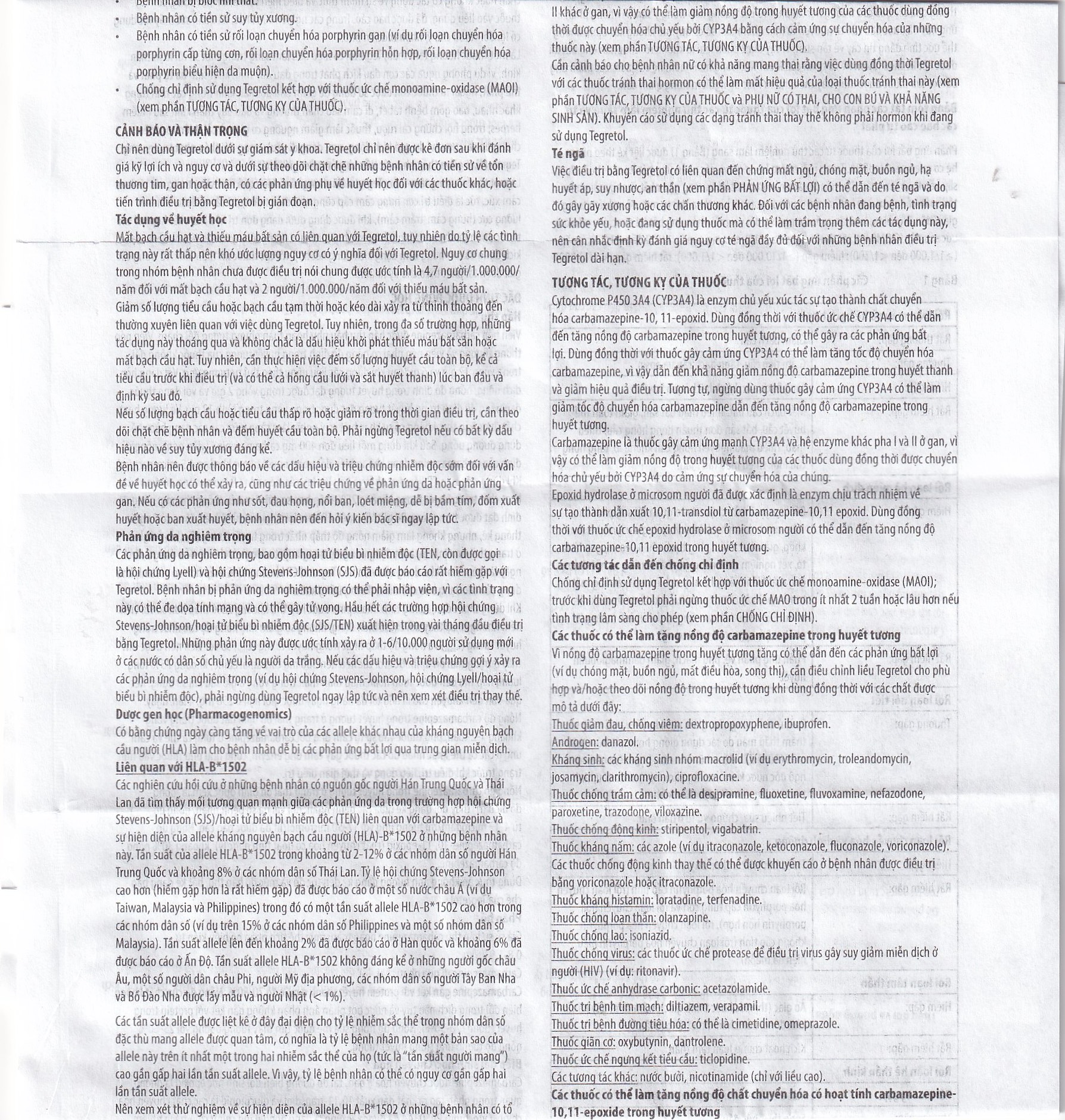 Thuốc Tegretol CR 200 điều trị bệnh động kinh (5 vỉ x 10 viên)