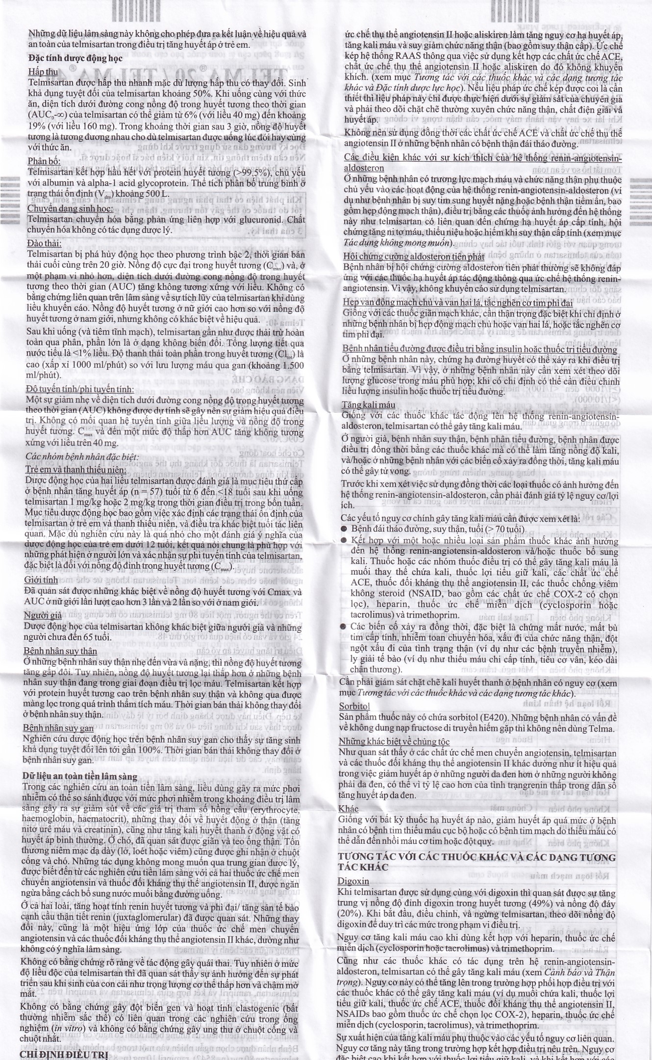 Thuốc Telma 20 Glenmark điều trị tăng huyết áp vô căn (1 vỉ x 10 viên)