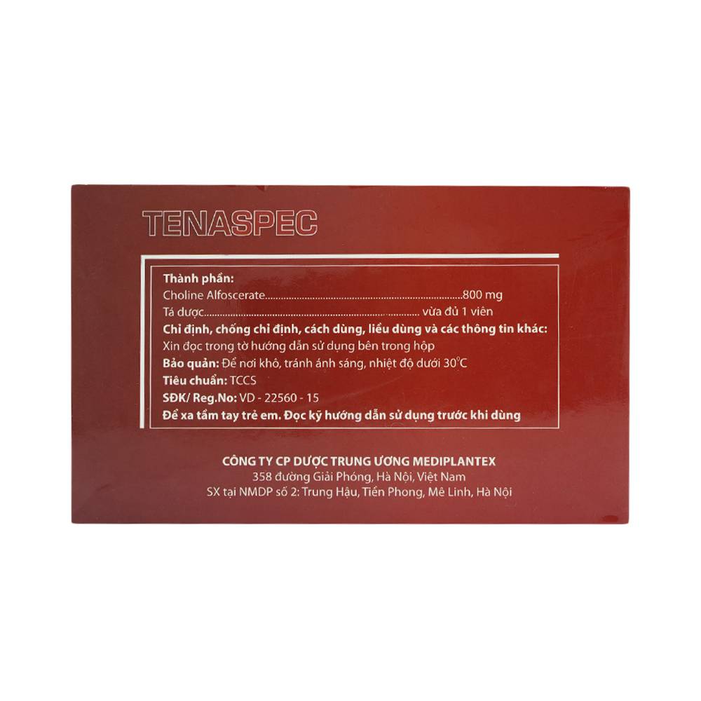Thuốc Tenaspec Mediplantex điều trị và phục hồi sau đột quỵ (60 viên)