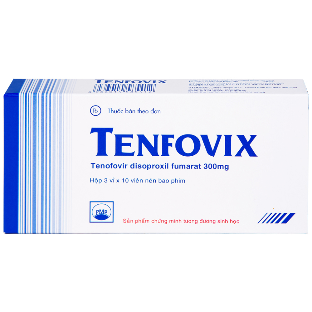 Thuốc Tenfovix điều trị nhiễm HIV, viêm gan siêu vi B (3 vỉ x 10 viên)