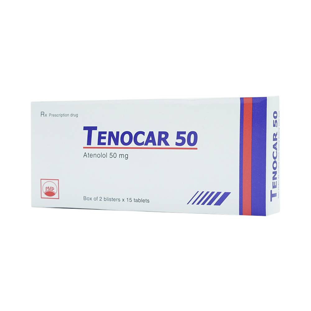 Thuốc Tenocar 50 Pymepharco điều trị tăng huyết áp, đau thắt ngực (2 vỉ x 15 viên)