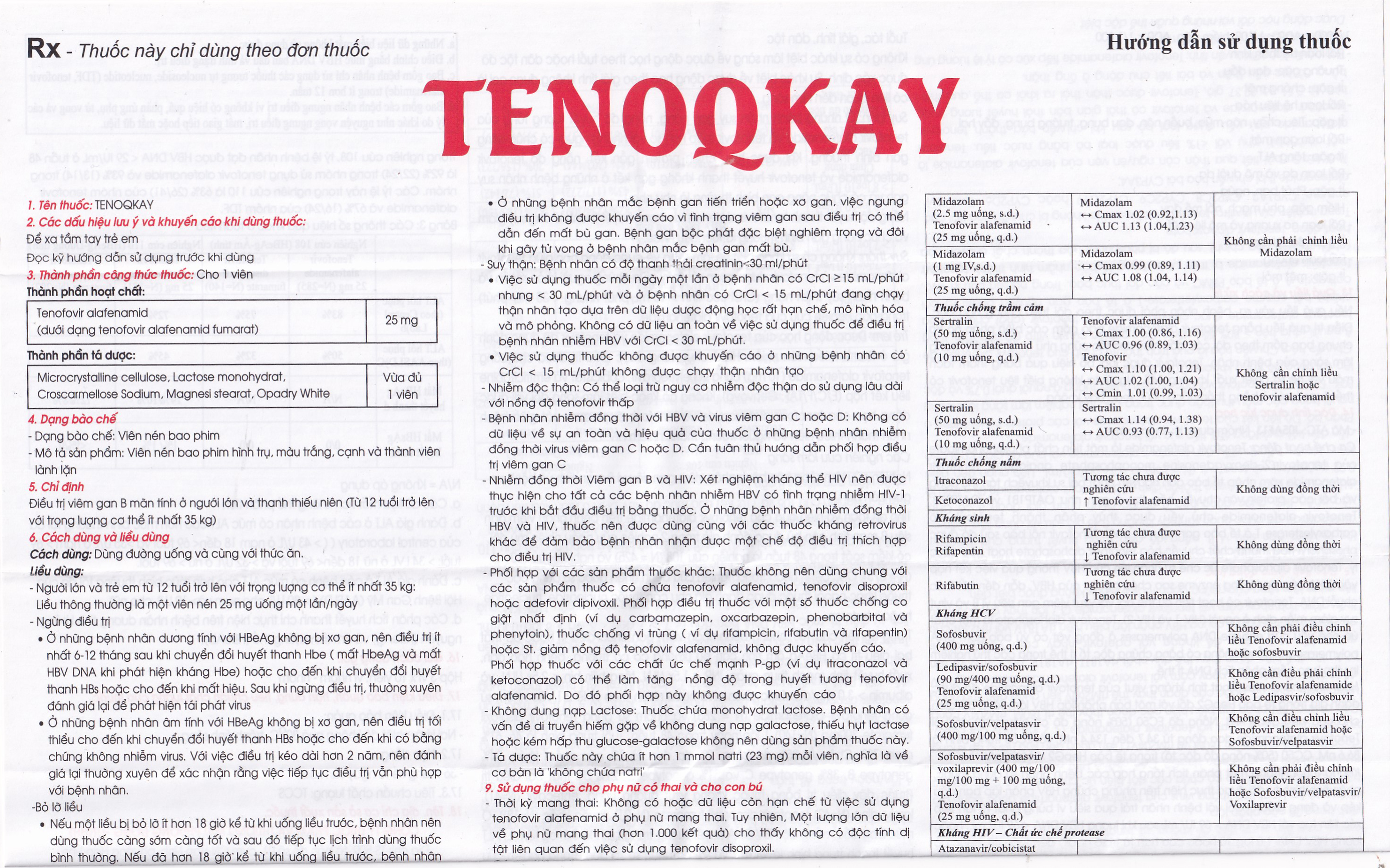 Thuốc Tenoqkay 25mg Phương Đông điều trị bệnh viêm gan siêu vi B mạn tính (3 vỉ x 10 viên)