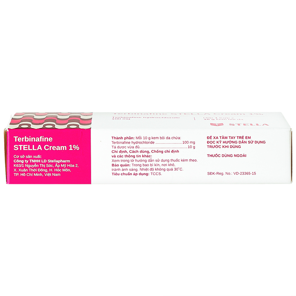 Kem bôi da Terbinafine Stella Cream 1% (10g) điều trị nhiễm nấm ở da, lang ben
