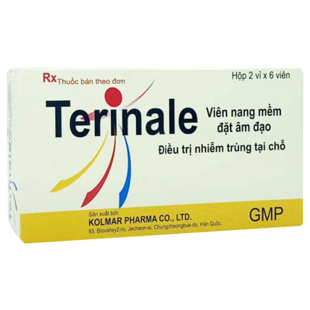 Thuốc Terinale Kolmar điều trị nhiễm trùng âm đạo do nhiễm nấm Candida (2 vỉ x 6 viên)