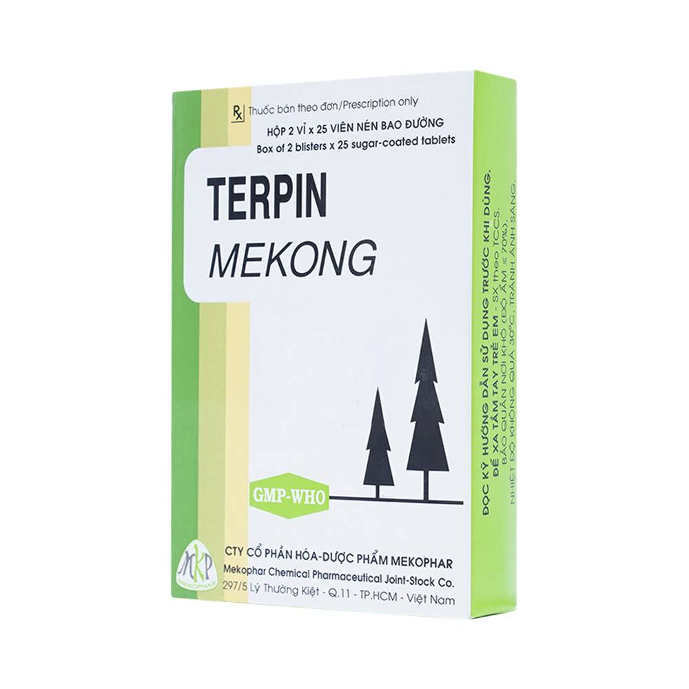 Thuốc Terpin Mekong Mekophar giảm ho, long đàm (2 vỉ x 25 viên)