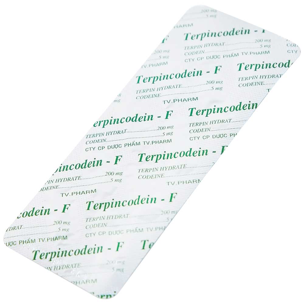 Thuốc Terpincodein-F giảm ho, long đờm (10 vỉ x 10 viên)