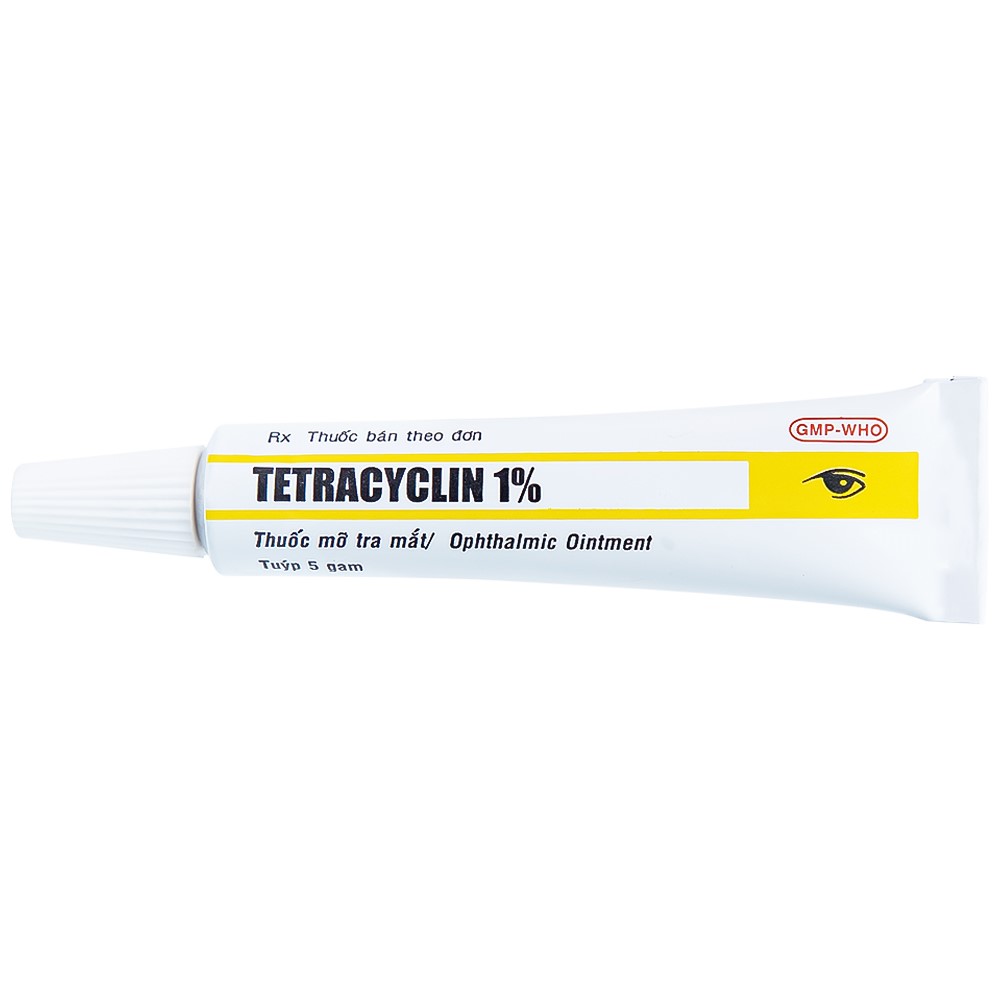 Thuốc mỡ tra mắt Tetracyclin 1% Medipharco điều trị đau mắt hột (5g)