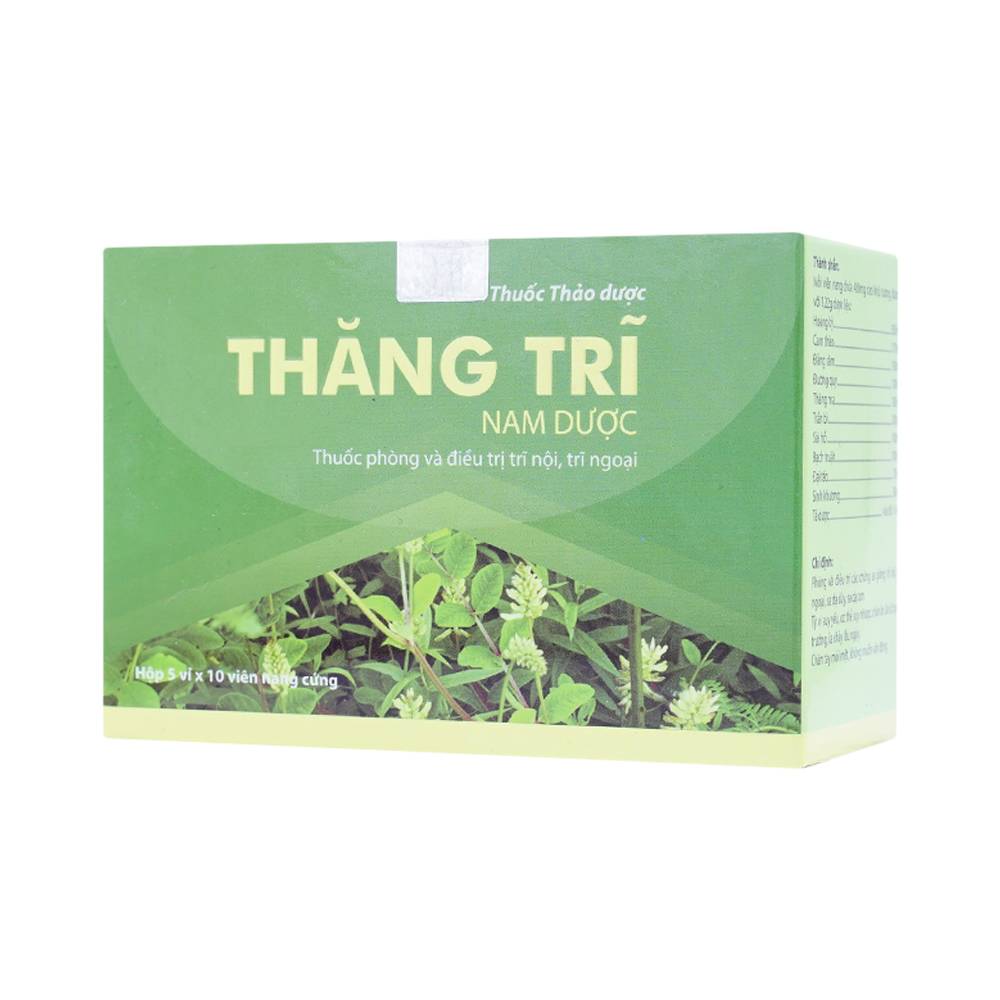 Thuốc thảo dược Thăng Trĩ Nam Dược hỗ trợ phòng và điều trị trĩ nội, trĩ ngoại (5 vỉ x 10 viên)