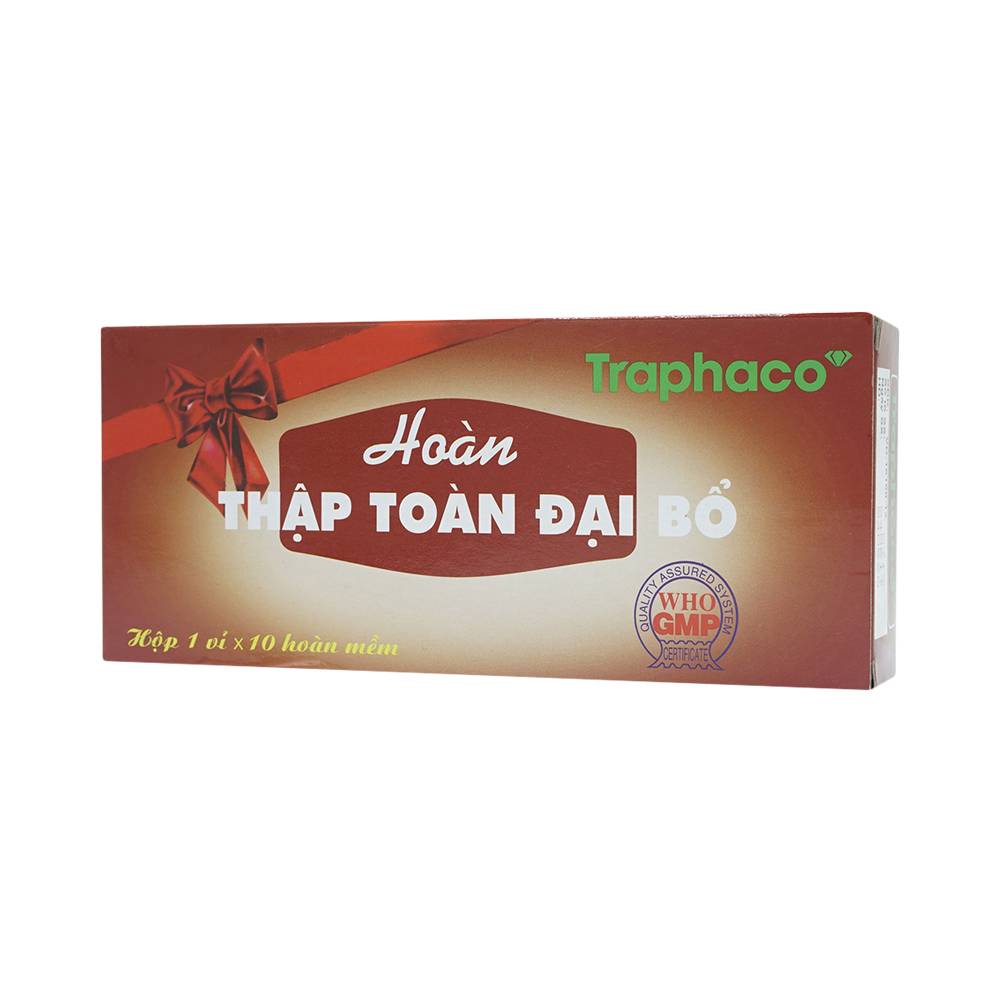 Thuốc Thập Toàn Đại Bổ Traphaco bổ khí huyết điều trị các chứng khí huyết hư, đánh trống ngực (1 vỉ x 10 viên)