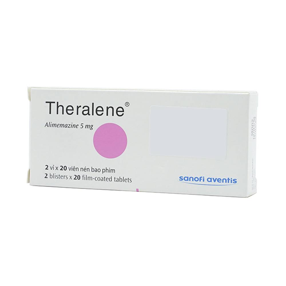 Thuốc Theralene Sanofi hỗ trợ điều trị các triệu chứng viêm mũi dị ứng, mày đay (40 viên)