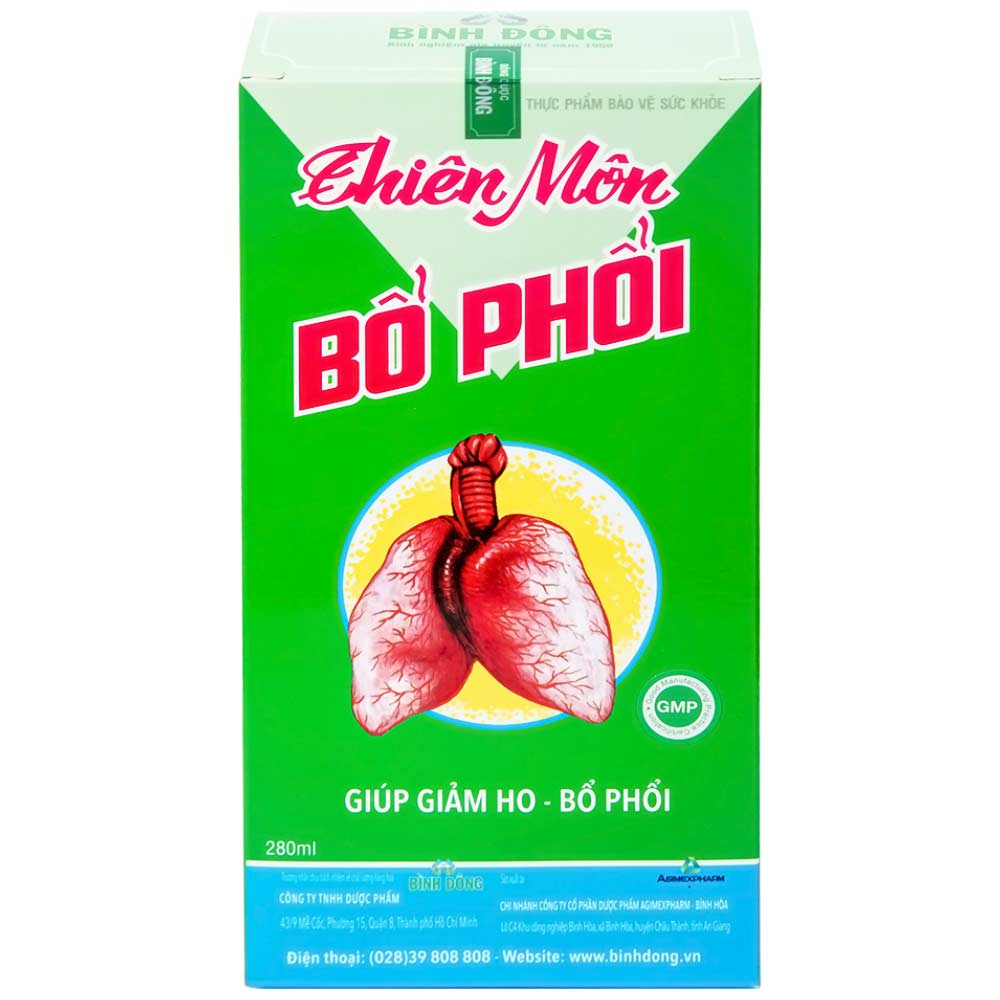 Hỗ trợ giảm ho Thiên Môn Bổ Phổi Bình Đông (280ml)