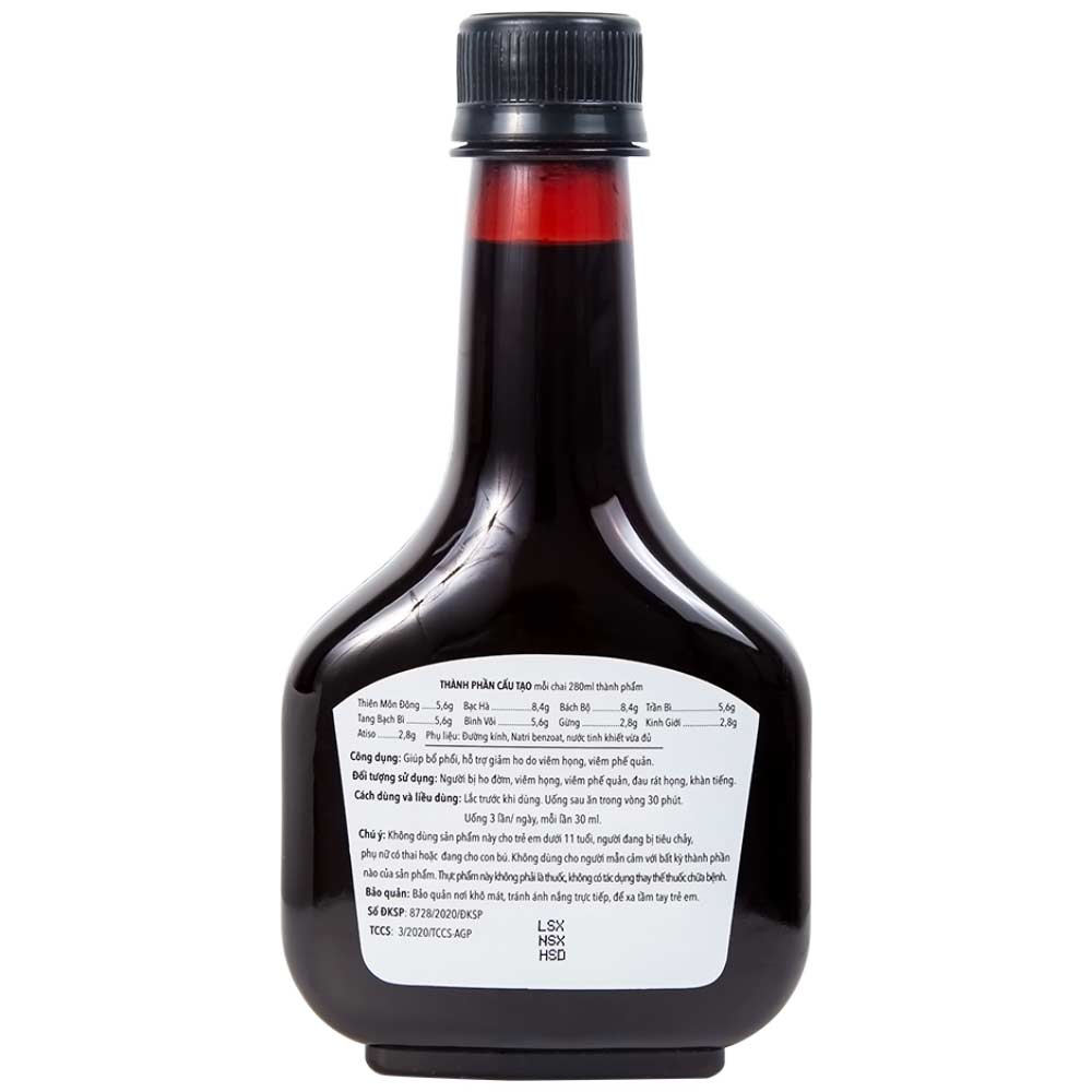 Hỗ trợ giảm ho Thiên Môn Bổ Phổi Bình Đông (280ml)