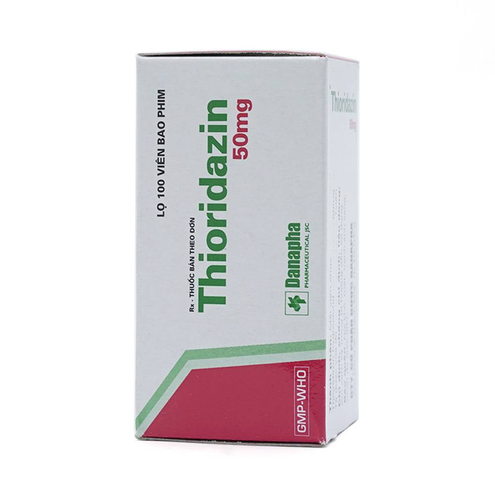 Thuốc Thioridazin 50mg Danapha điều trị bệnh tâm thần phân liệt (100 viên)