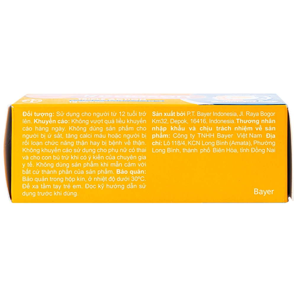 Viên sủi Redoxon Triple Action Bayer bổ sung vitamin C, D và kẽm giúp nâng cao sức đề kháng (10 viên)