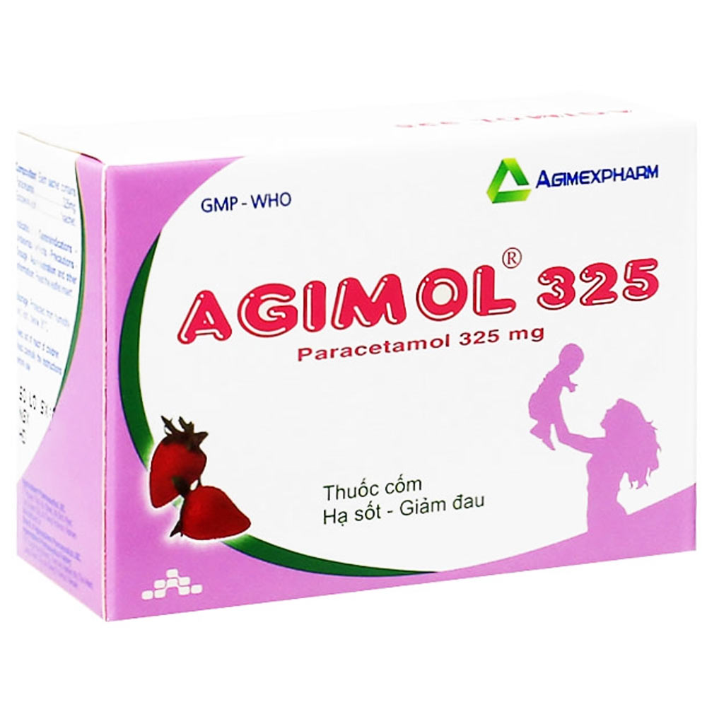 Thuốc cốm Agimol 325 Agimexpharm giảm đau, hạ sốt (30 gói x 1.6g)