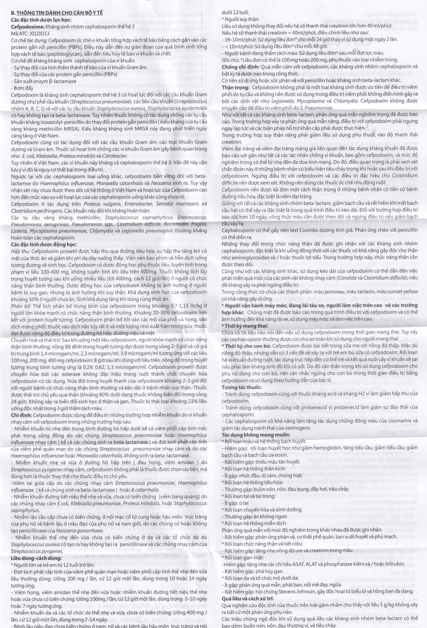 Thuốc Cefpobiotic 200mg Medipharco điều trị nhiễm khuẩn (2 vỉ x 10 viên)