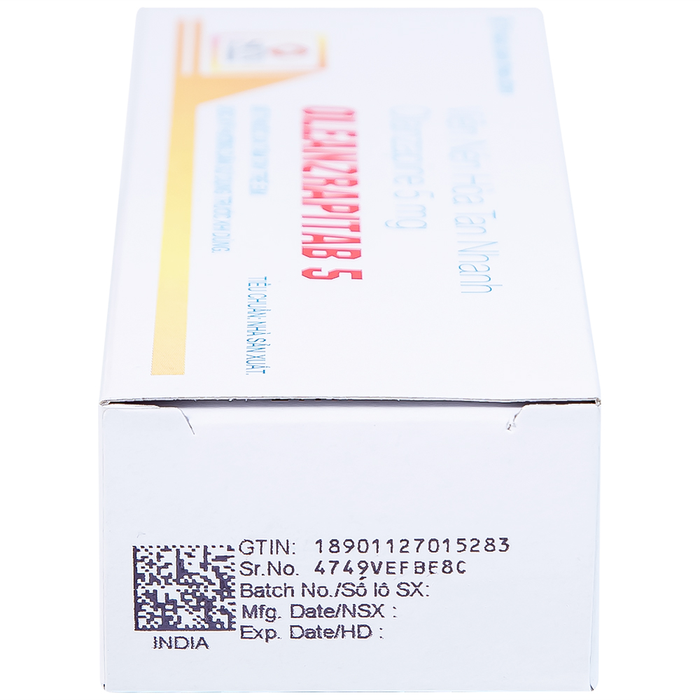 Viên nén Oleanzrapitab 5 Sun Pharma điều trị bệnh tâm thần phân liệt (5 vỉ x 10 viên)