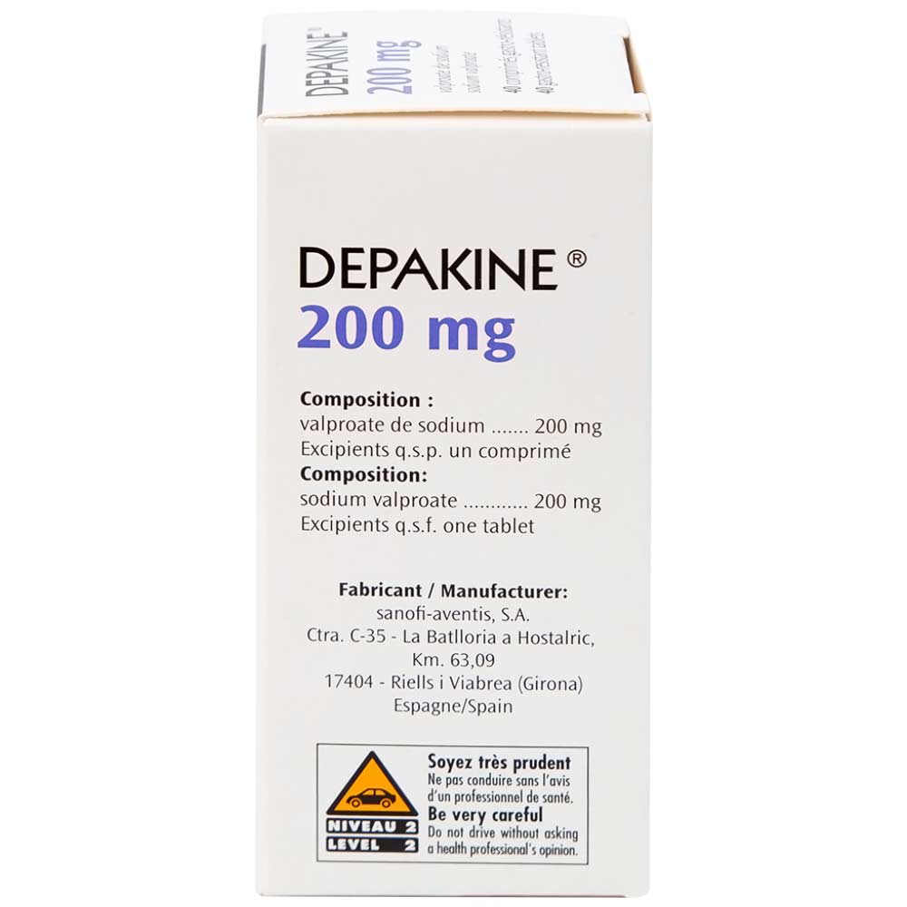 Thuốc Depakine 200mg Sanofi điều trị động kinh (40 viên)