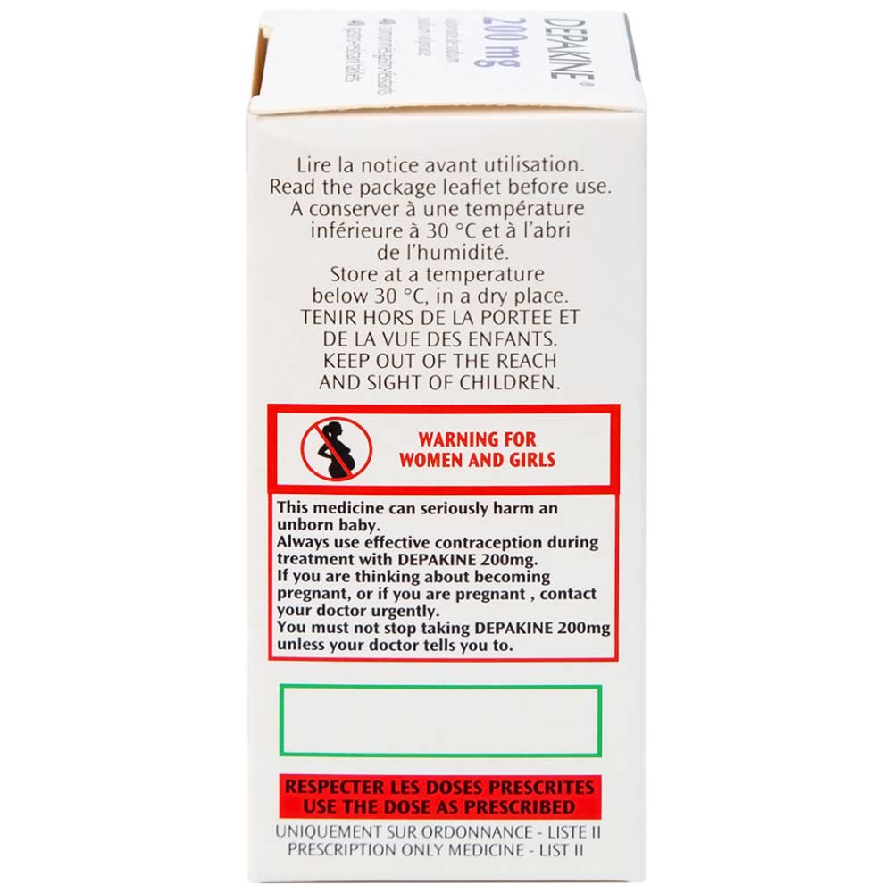 Thuốc Depakine 200mg Sanofi điều trị động kinh (40 viên)