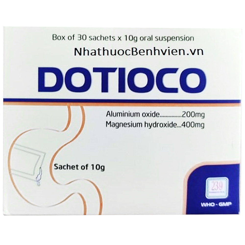 Thuốc Dotioco 23-9 Pharmaceutical điều trị loét dạ dày, tá tràng (30 gói)