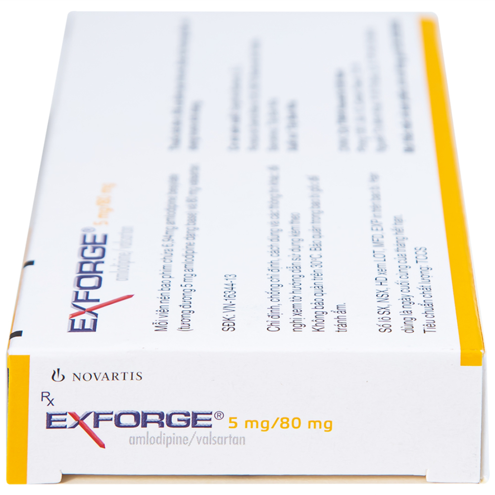 Thuốc Exforge 5mg/80mg Novartis điều trị tăng huyết áp vô căn (2 vỉ x 14 viên)