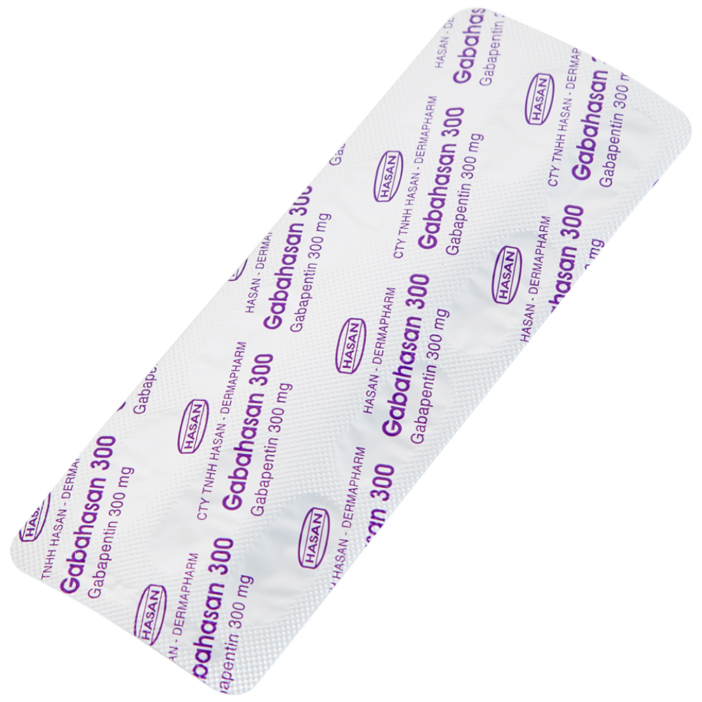 Thuốc Gabahasan 300 Hasan điều trị hỗ trợ trong động kinh cục bộ, đau viêm dây thần kinh ngoại biên (3 vỉ x 10 viên)