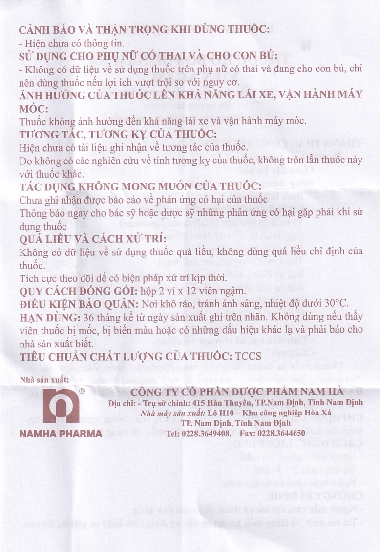 Viên ngậm ho Bổ Phế Nam Hà tiêu đờm, bổ phổi, sát trùng họng (2 vỉ x 12 viên)