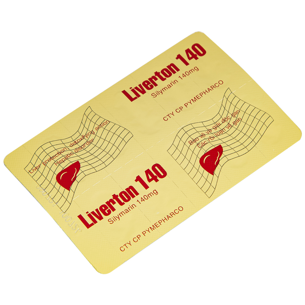 Thuốc Liverton 140 Pymepharco điều trị bệnh gan, giải độc gan, rối loạn về gan (10 vỉ x 10 viên) 